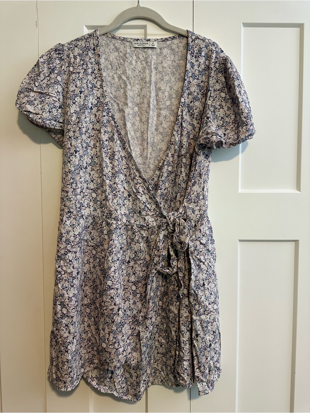 Arizona Jean Company Floral Wrap Dress with Tie Waist